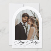 ミニマリストArch Photo Holiday結婚's Announcement 招待状 (正面)