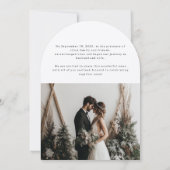 ミニマリストArch Photo Holiday結婚's Announcement 招待状 (裏面)