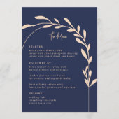 ミニマリストArch Script結婚のメニューカード メニュー (正面)