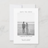 ミニマリストB/W写真結婚式の日付を保存 (正面)