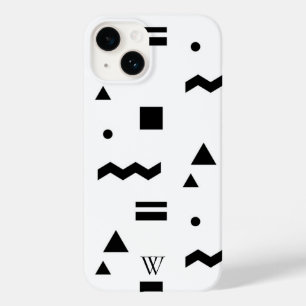 ミニマリストB & W抽象芸術ラインとシェイプ Case-Mate iPhone 14ケース