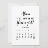 ミニマリストBe My Flower Girlカレンダーの提案 招待状 (正面)