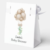 ミニマリストBeigeバルーンBohoベビーシャワー フェイバーボックス (裏面)