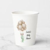 ミニマリストBeigeバルーンBohoベビーシャワー 紙コップ (裏面)