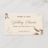 ミニマリストBeige Bohoビジネスカード 予約カード (裏面)