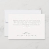 ミニマリストBkack & Whiteたった今結婚しました結婚ズ 案内状 (裏面)