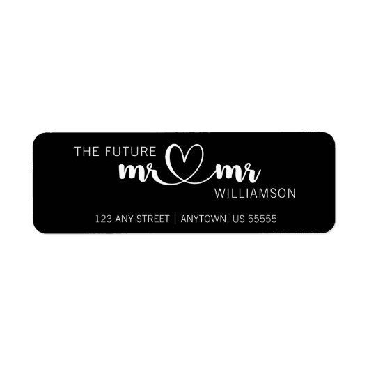 ミニマリストBlack Future MRとMR差出人住所 ラベル (正面)