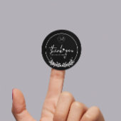 ミニマリストBlack Thank Youカスタム Logo Business ラウンドシール