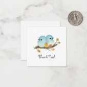 ミニマリストBluebirds Thank You Note card ノートカード (正面/裏面インサイチュ)