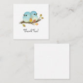 ミニマリストBluebirds Thank You Note card ノートカード (正面/裏面)