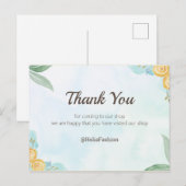 ミニマリストBohoありがとうはがき ポストカード (正面/裏面)