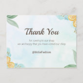 ミニマリストBohoありがとうはがき ポストカード (正面)