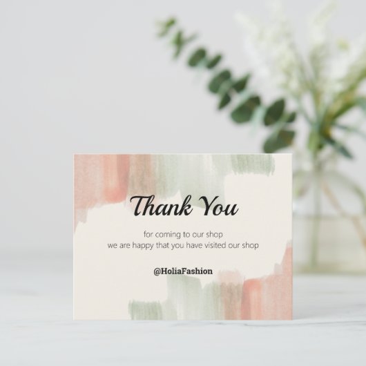 ミニマリストBohoありがとうはがき ポストカード (スタンド正面)