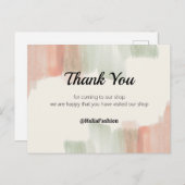 ミニマリストBohoありがとうはがき ポストカード (正面/裏面)