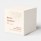 ミニマリストBohoこ来この息子の赤ちゃんシャワー フェイバーボックス (裏面サイド)