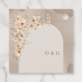 ミニマリストbohoアーチ中性イニシャル野花 フェイバータグ