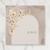 ミニマリストbohoアーチ中性イニシャル野花 フェイバータグ (正面)