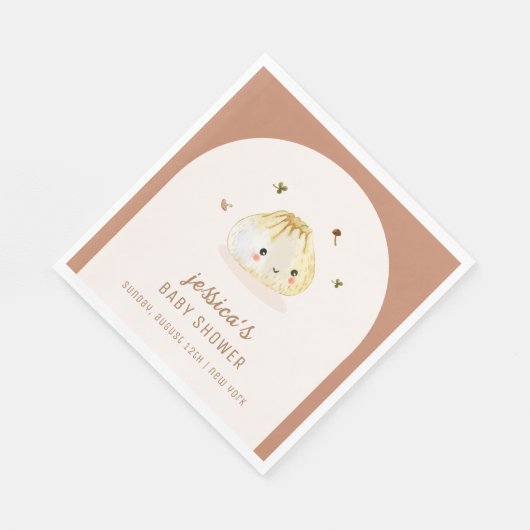 ミニマリストBohoアーチ餃子中国の赤ちゃんシャワー スタンダードランチョンナプキン (角)