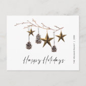 ミニマリストBohoクリスマスグリーティングホリデー ポストカード (正面)