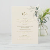 ミニマリストBohoグリーンユーカリ植物学結婚の メニュー (スタンド正面)