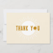 ミニマリストBohoサンシャインフラットベビーシャワー サンキューカード (正面)