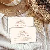 ミニマリストBohoサンシャインブックfor Baby Shower エンクロージャーカード