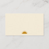 ミニマリストBohoサンシャインベビーシャワーおむつラッフル エンクロージャーカード (裏面)