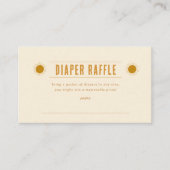 ミニマリストBohoサンシャインベビーシャワーおむつラッフル エンクロージャーカード (正面)