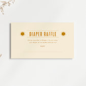 ミニマリストBohoサンシャインベビーシャワーおむつラッフル エンクロージャーカード
