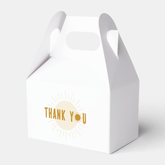 ミニマリストBohoサンシャインベビーシャワーお気に入りボックス フェイバーボックス (正面サイド)