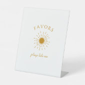 ミニマリストBohoサンシャインベビーシャワーの好意 台座サイン (正面)