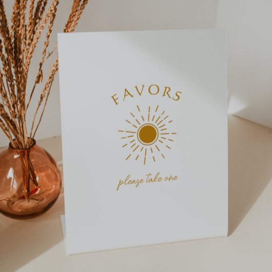 ミニマリストBohoサンシャインベビーシャワーの好意 台座サイン