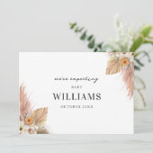 ミニマリストBohoシック妊娠発表 案内状 (スタンド正面)