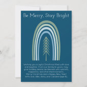 ミニマリストBohoティール（緑がかった色）ミントレインボークリスマスフォト シーズンカード (正面)