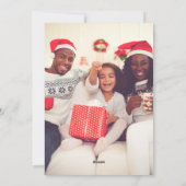 ミニマリストBohoティール（緑がかった色）ミントレインボークリスマスフォト シーズンカード (裏面)