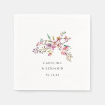 ミニマリストBohoピンクワイルドフラワー結婚ズカスタム