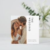 ミニマリストBohoフォトウェディング招待 招待状 (スタンド正面)