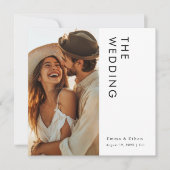 ミニマリストBohoフォトウェディング招待 招待状 (正面)