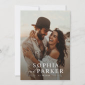 ミニマリストBohoフォトウェディング招待 招待状 (正面)