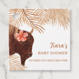 ミニマリストBohoフローラ聖いカウガールベビーシャワー フェイバータグ