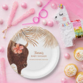 ミニマリストBohoフローラ聖いカウガールベビーシャワー ペーパープレート (パーティー)
