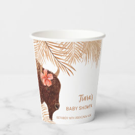 ミニマリストBohoフローラ聖いカウガールベビーシャワー 紙コップ