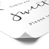 ミニマリストBohoベビーシャワーベビーは甘いサイン ポスター (角)