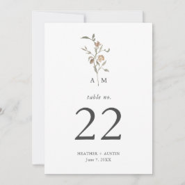 ミニマリストBohoボタニカルテーブル番号