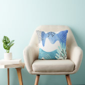 ミニマリストBohoボタニカル葉ラインアート クッション (椅子)