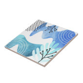 ミニマリストBohoボタニカル葉ラインアート タイル (側面)