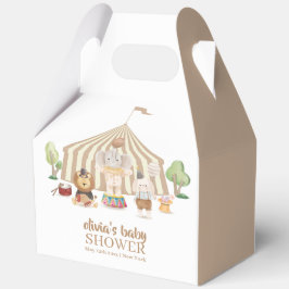 ミニマリストBohoマジカルサファリサーカス赤ちゃんシャワー フェイバーボックス