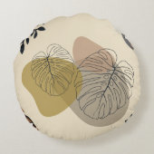 ミニマリストBohoラウンドピロー – ニュートラルトーン ラウンドクッション (裏面)
