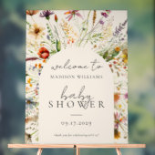ミニマリストBohoワイルドフラワーフローラベビシャワーサイン アクリルサイン (ニュートラル)