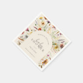 ミニマリストBohoワイルドフラワーフローラベビシャワーサイン スタンダードカクテルナプキン (角)